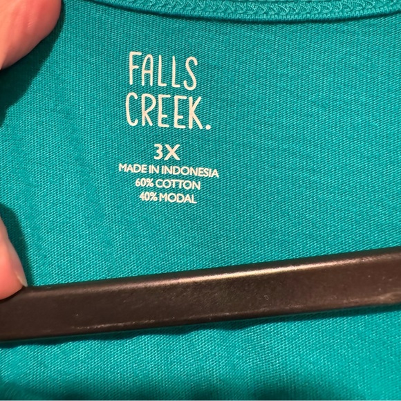 5/25 Plus Size Short Sleeve Tshirt in Blue by Falls Creek - Picture 2 of 4